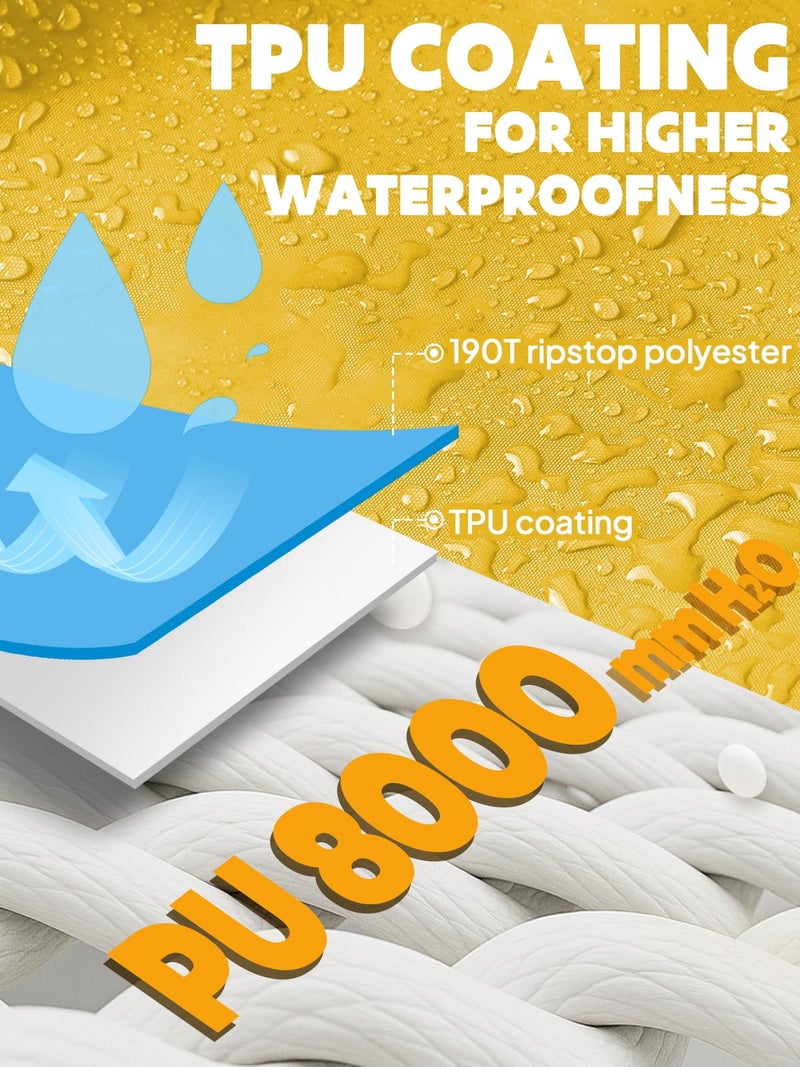 ANYOO Hood Rain Poncho Waterproof Lightweight Raincoat for Men Women Adult with Pocket for Hiking Camping Outdoor Activities - Image 2